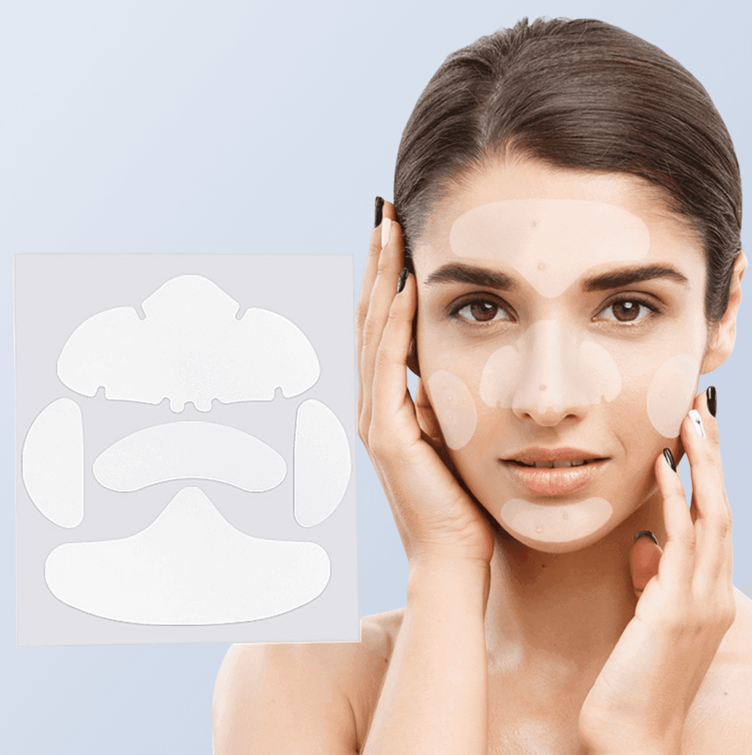 Full Face Hydrocolloid Acne Patches – Chin, Nose & Forehead Care