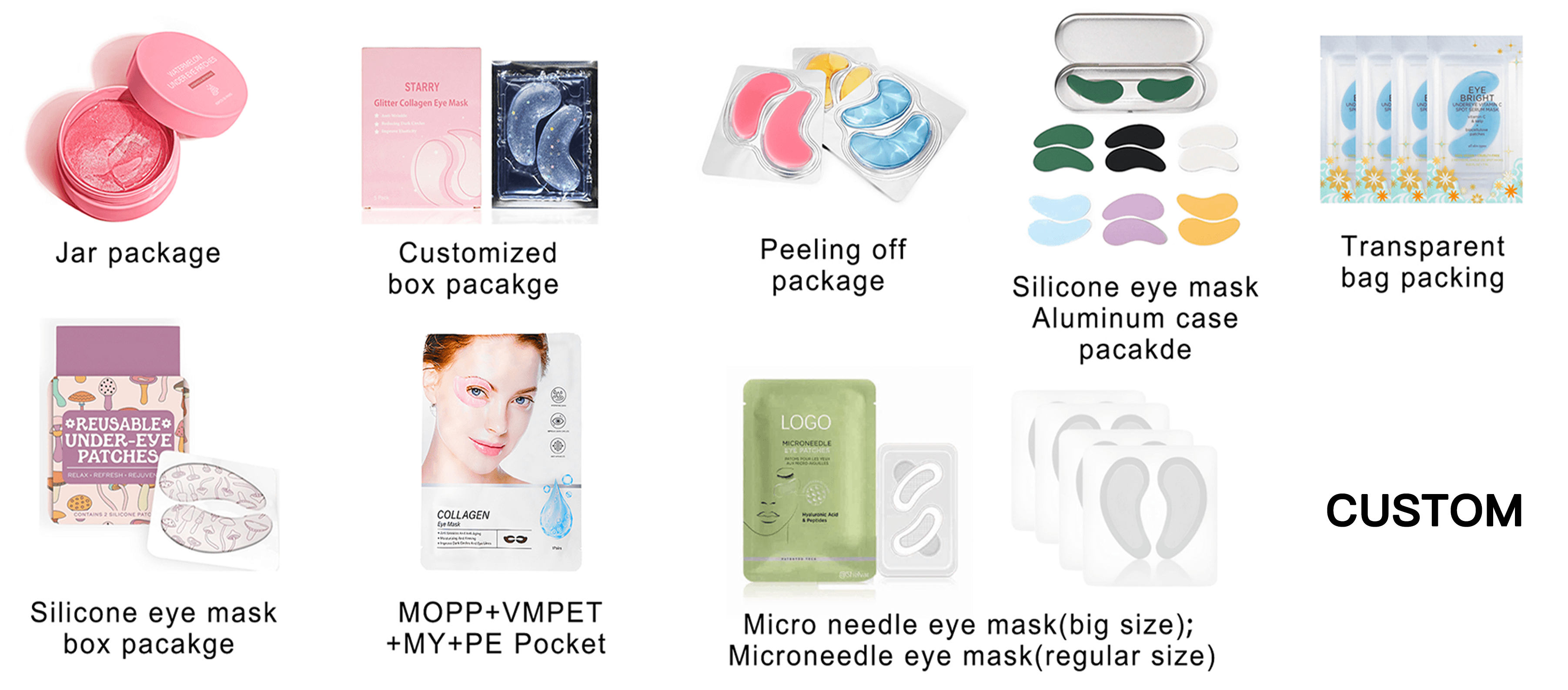 Custom packaging solutions for private label eye masks