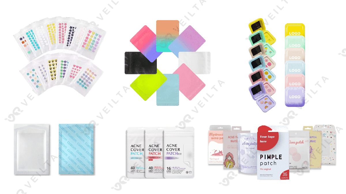 Veilta custom packaging and product design for pimple patches Pimple patch packaging design