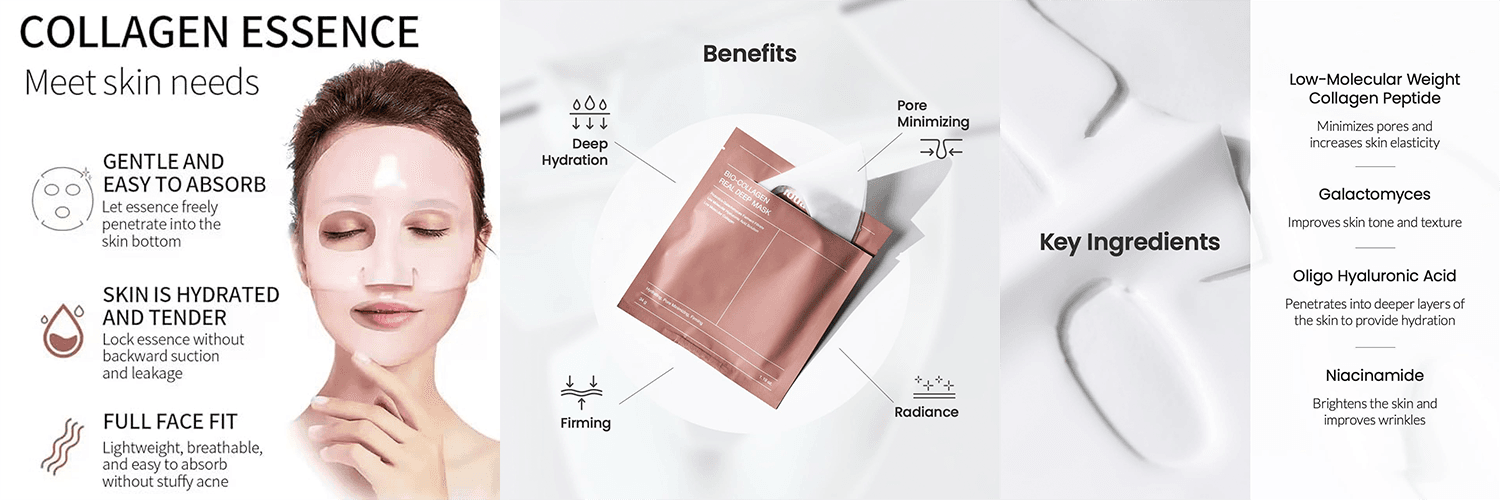 Active ingredients and serum formulation for OEM facial masks