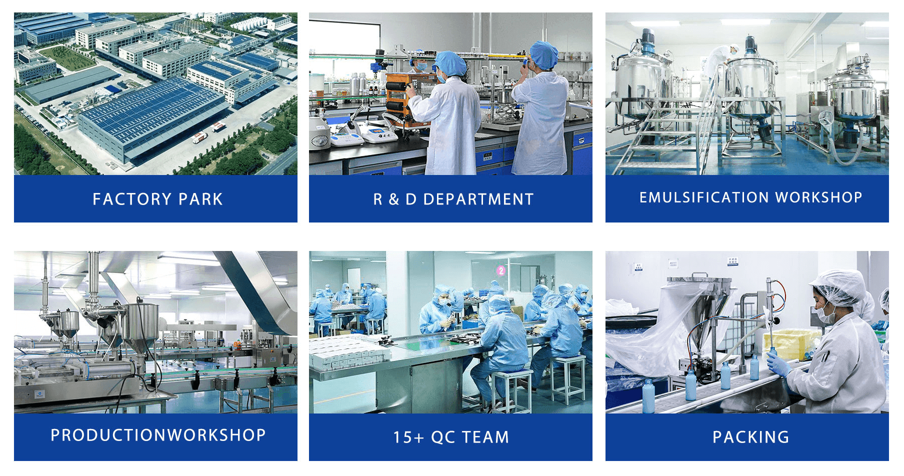 OEM facial mask production line in skincare manufacturing factory