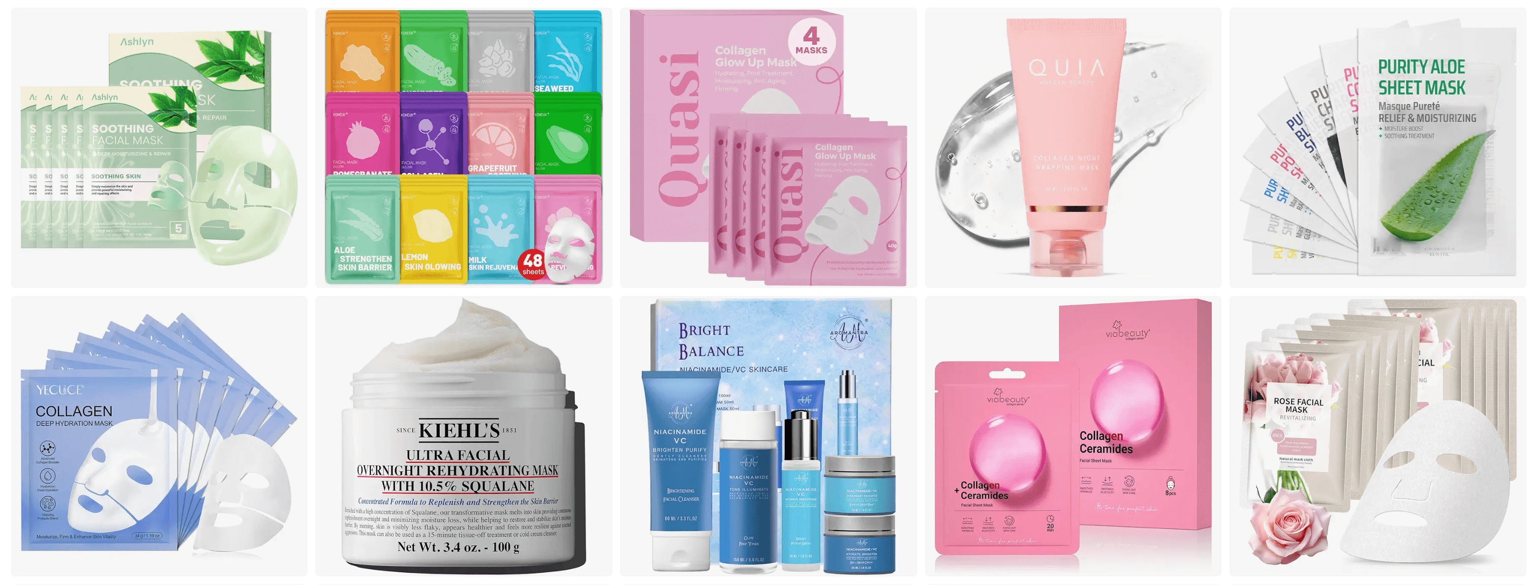 Custom packaging design for private label facial masks