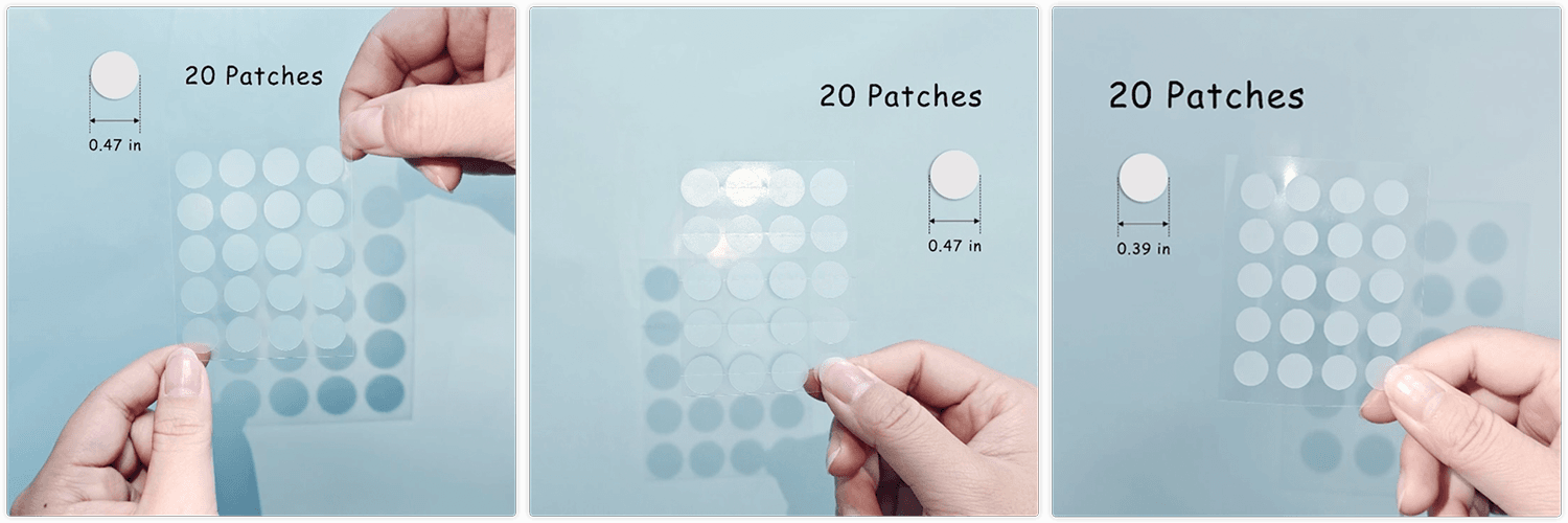 20pcs invisible round acne patch hydrocolloid