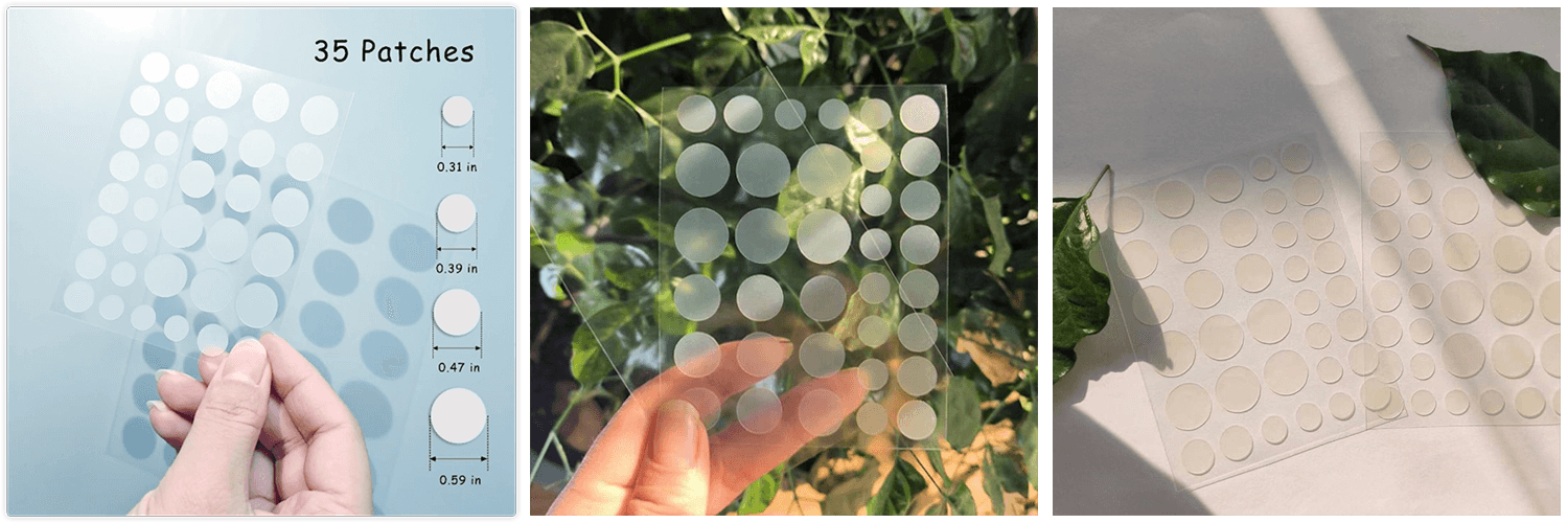 35pcs invisible round acne patch hydrocolloid