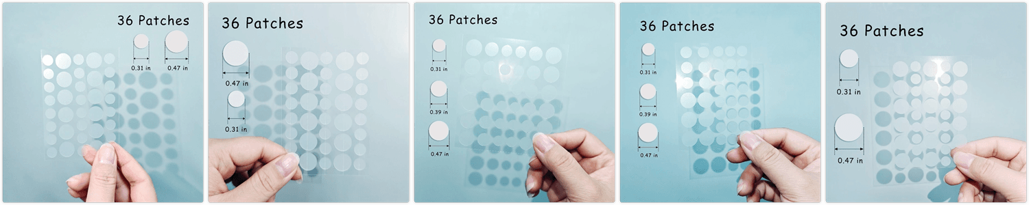 36pcs invisible round acne patch hydrocolloid