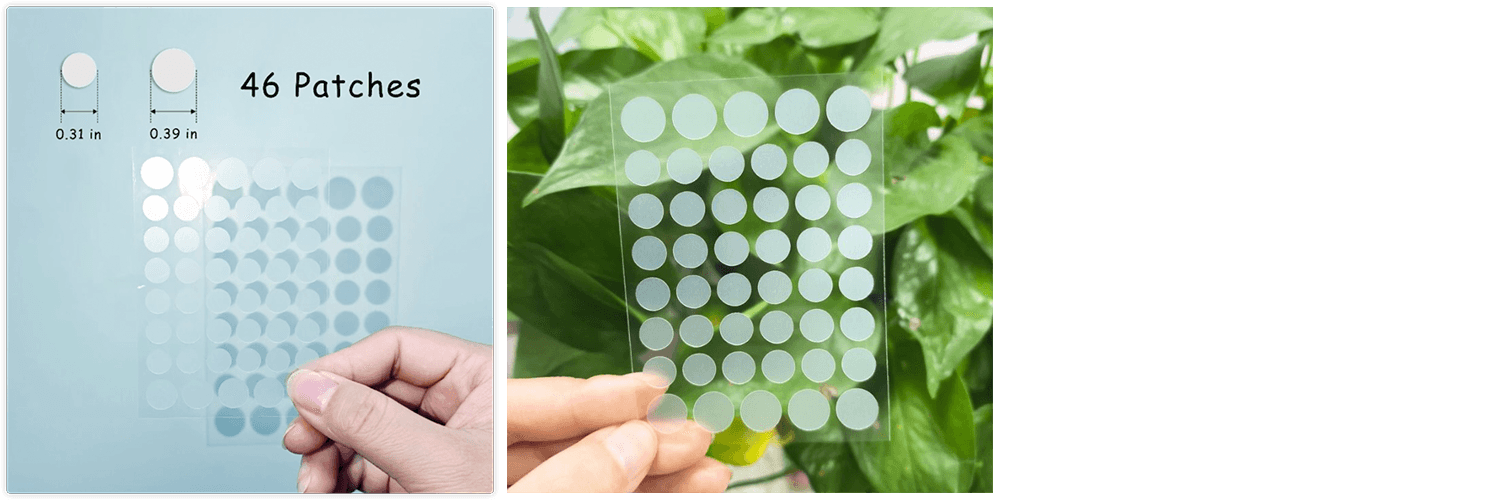 46pcs invisible round acne patch hydrocolloid