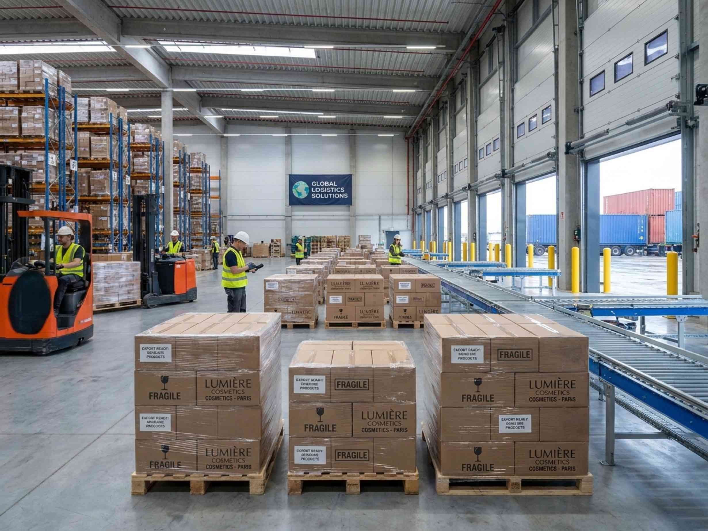 export logistics and shipping for PDRN face mask OEM products