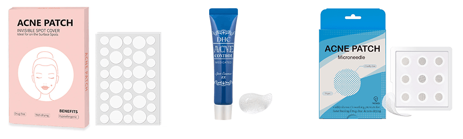 Different types of acne patches: hydrocolloid, microneedle, medicated, invisible