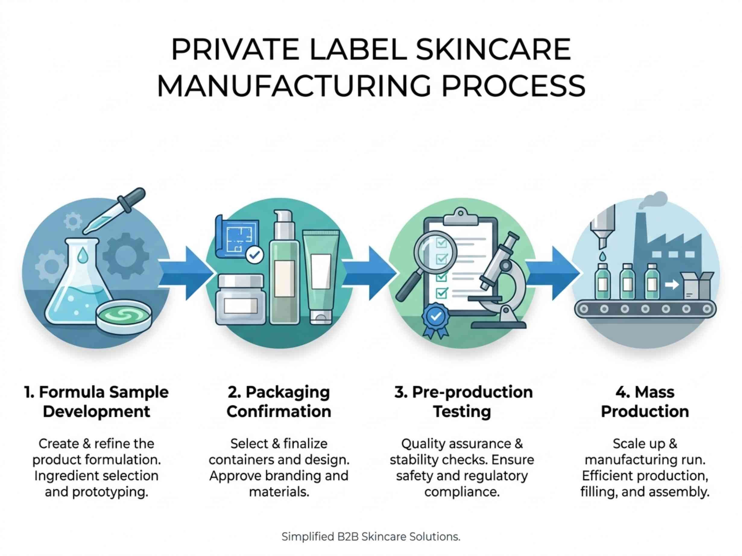 private label PDRN face mask production process from sampling to mass production