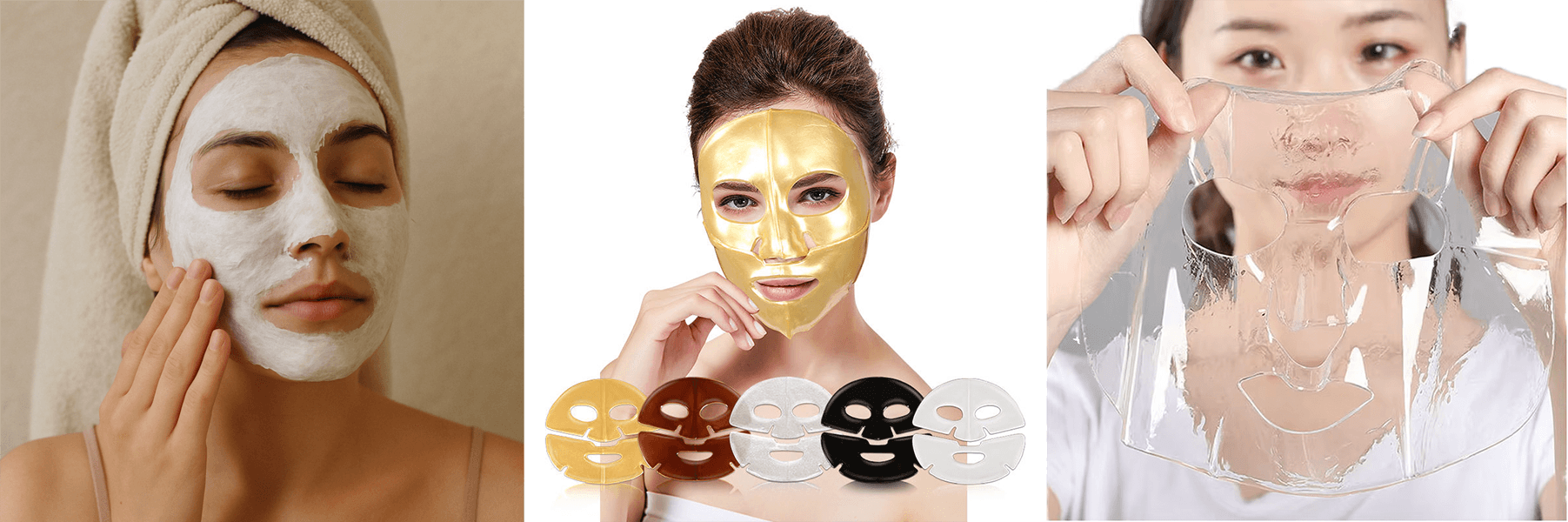 woman applying face mask